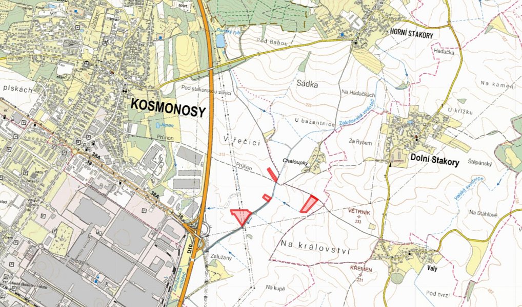 Prodej pole 17 353 m², Kosmonosy – náhled fotky 3