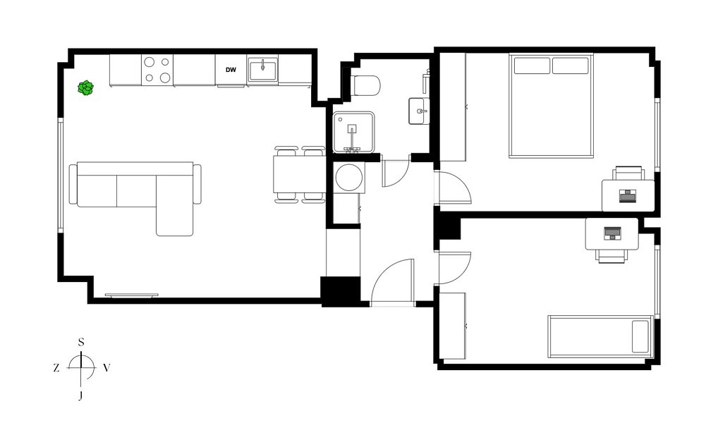 Pronájem bytu 3+kk 57 m², Praha – náhled fotky 3