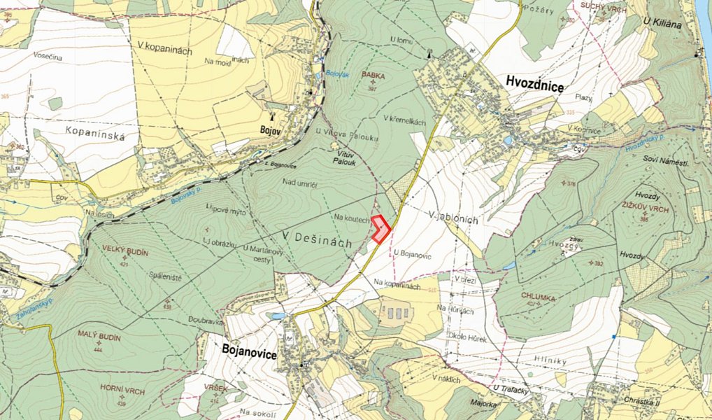 Prodej pole 15 337 m², Bojanovice – náhled fotky 2