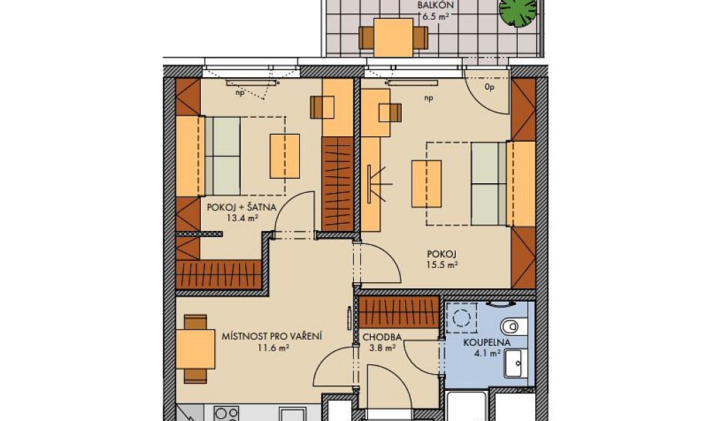 Prodej bytu 2+1 51 m², Praha – náhled fotky 2