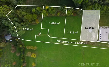 Prodej stavebního pozemku 1 374 m², Starý Jičín, okres Nový Jičín