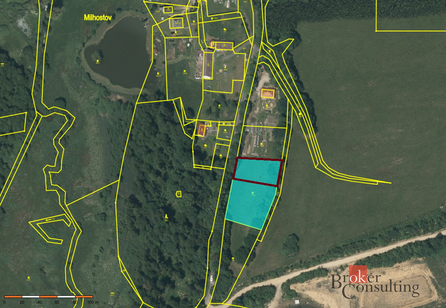 Prodej stavebního pozemku 1 200 m² – fotografie 3