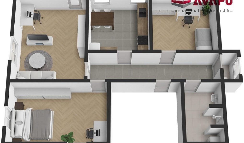 Pronájem bytu 3+1 80 m², Opava – náhled fotky 2