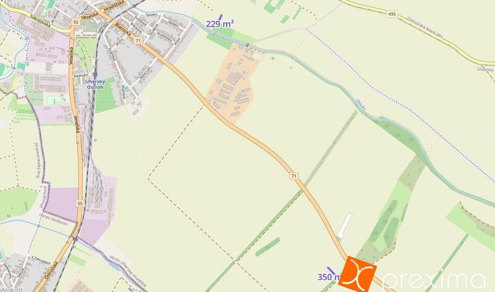 Prodej pole 579 m², Uherský Ostroh – náhled fotky 2