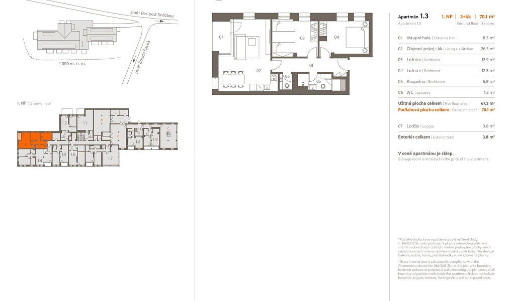 Prodej bytu 3+kk 67 m², Pec pod Sněžkou – náhled fotky 14