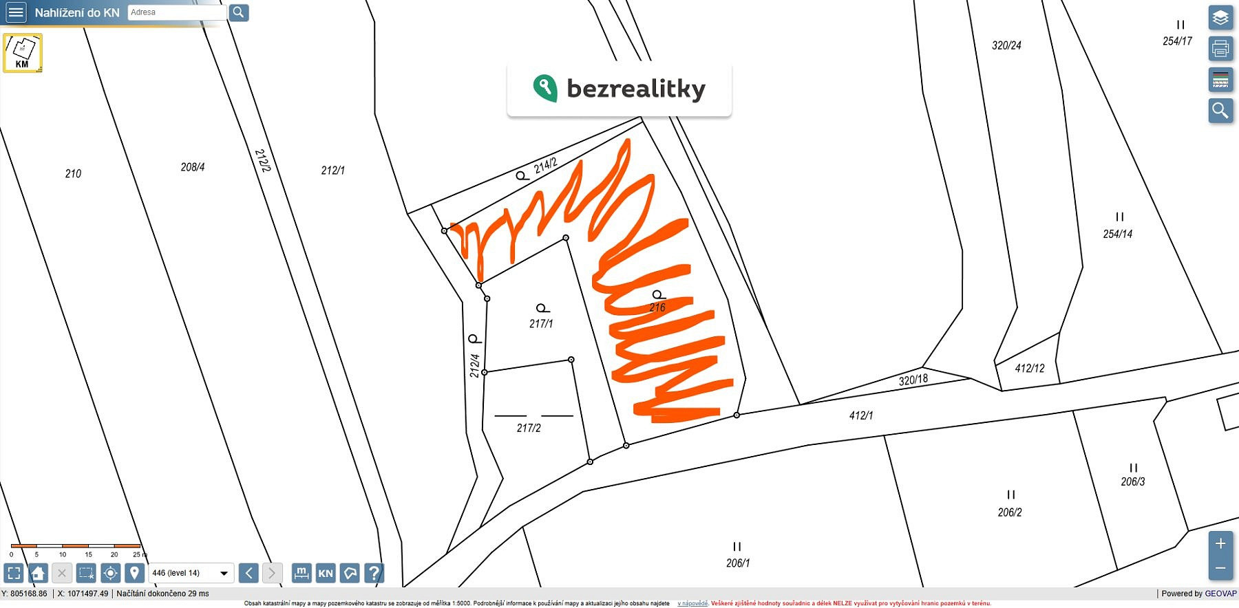 Prodej zahrady 1 674 m²