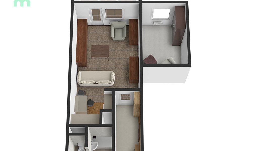 Pronájem bytu 2+kk 36 m², Přerov – náhled fotky 2