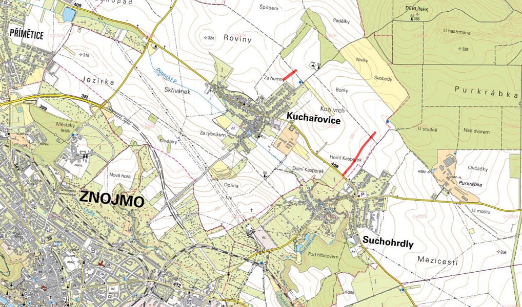Prodej pole 6 328 m², Kuchařovice – náhled fotky 3
