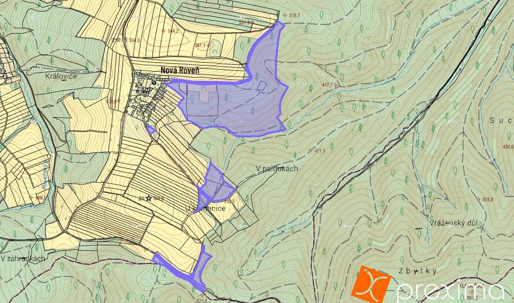 Prodej lesa 932 m², Městečko Trnávka – náhled fotky 3