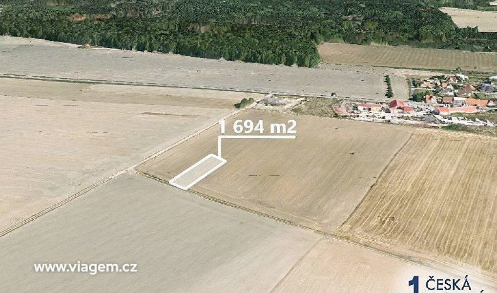 Prodej pole 813 m², Vysoké Popovice – náhled fotky 2