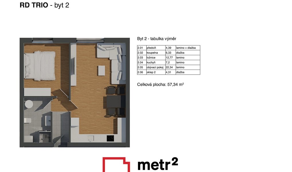 Prodej bytu 2+kk 57 m², Uničov – náhled fotky 8
