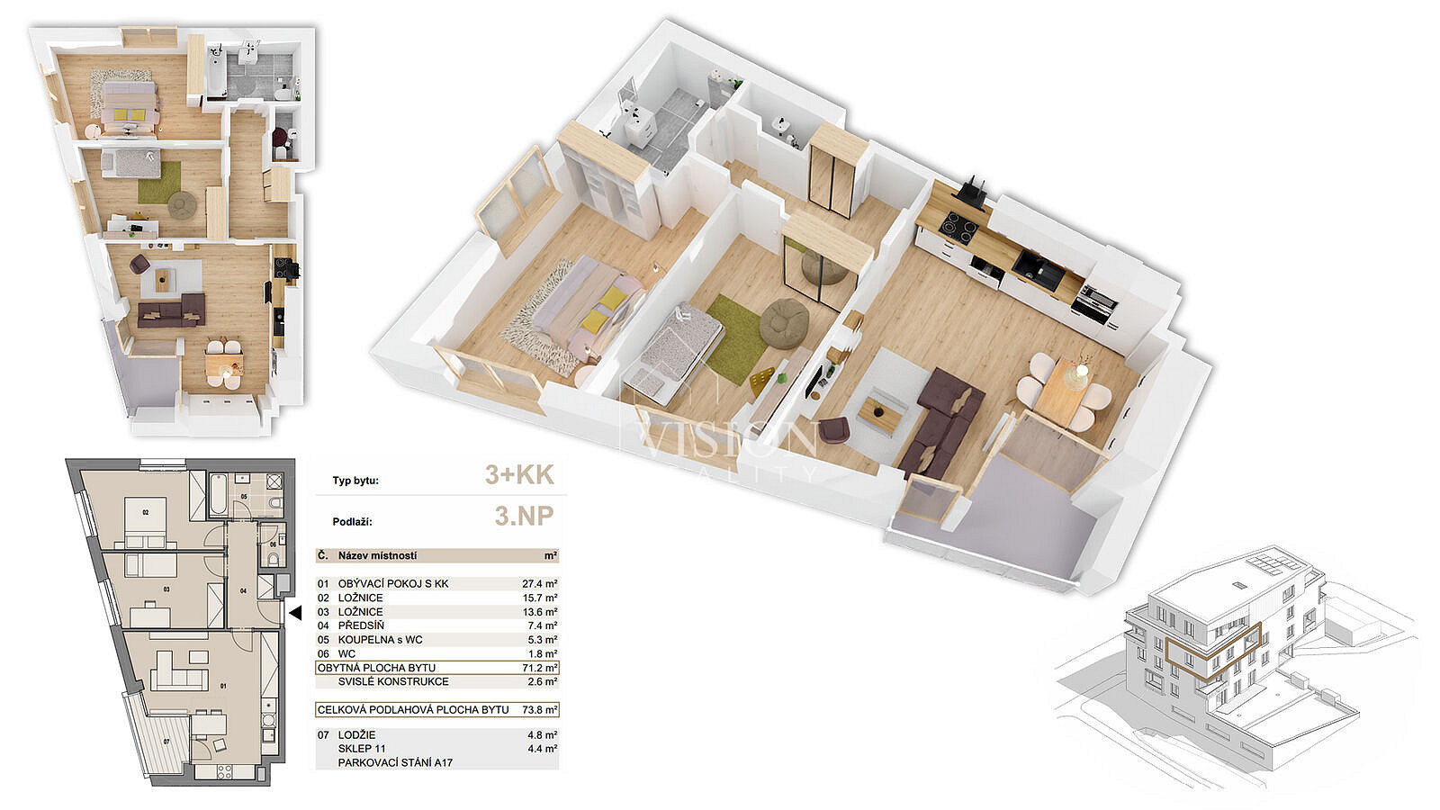 Prodej bytu 3+kk 71 m² — photo 2