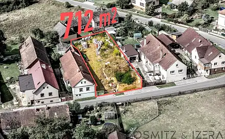 Prodej stavebního pozemku 712 m², Milínov, okres Plzeň-Jih
