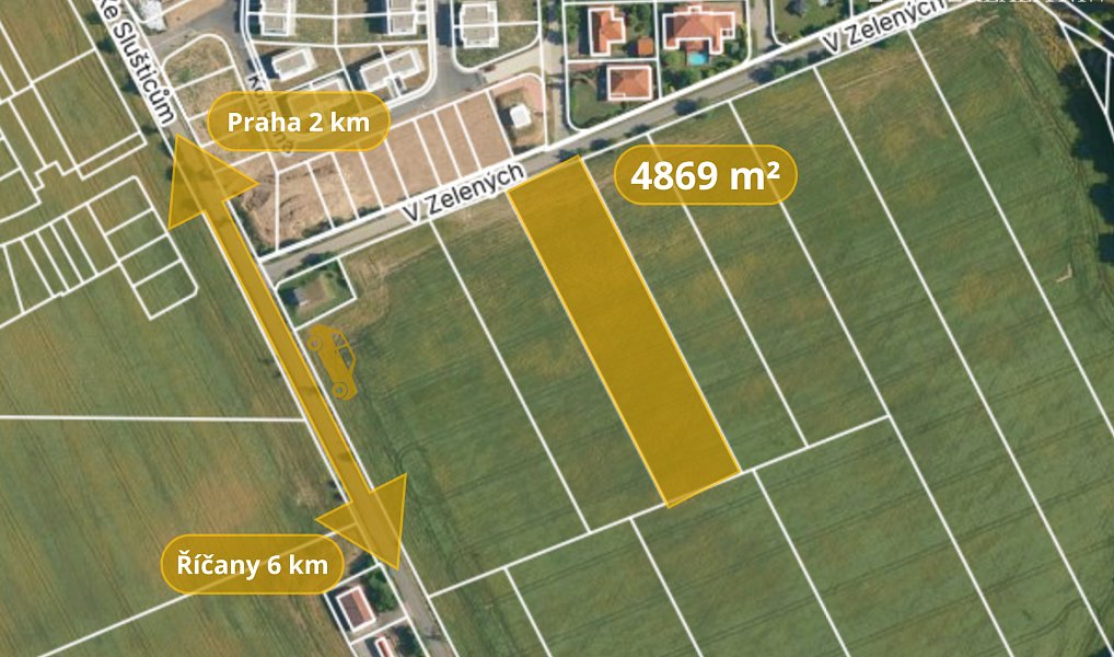 Prodej pole 4 869 m², Květnice – náhled fotky 2