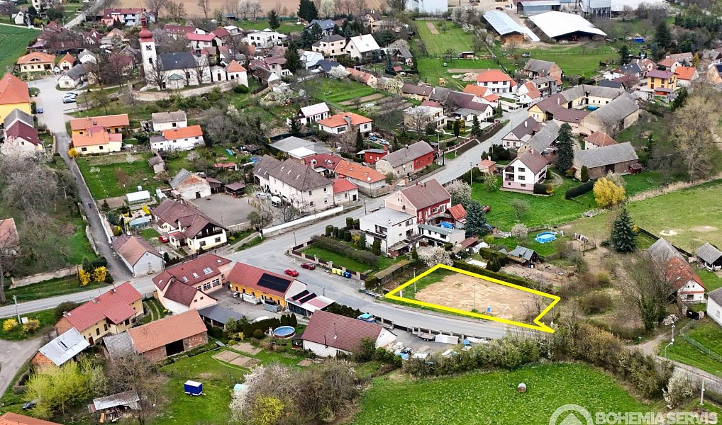 Prodej stavebního pozemku 866 m², Křesetice – náhled fotky 3