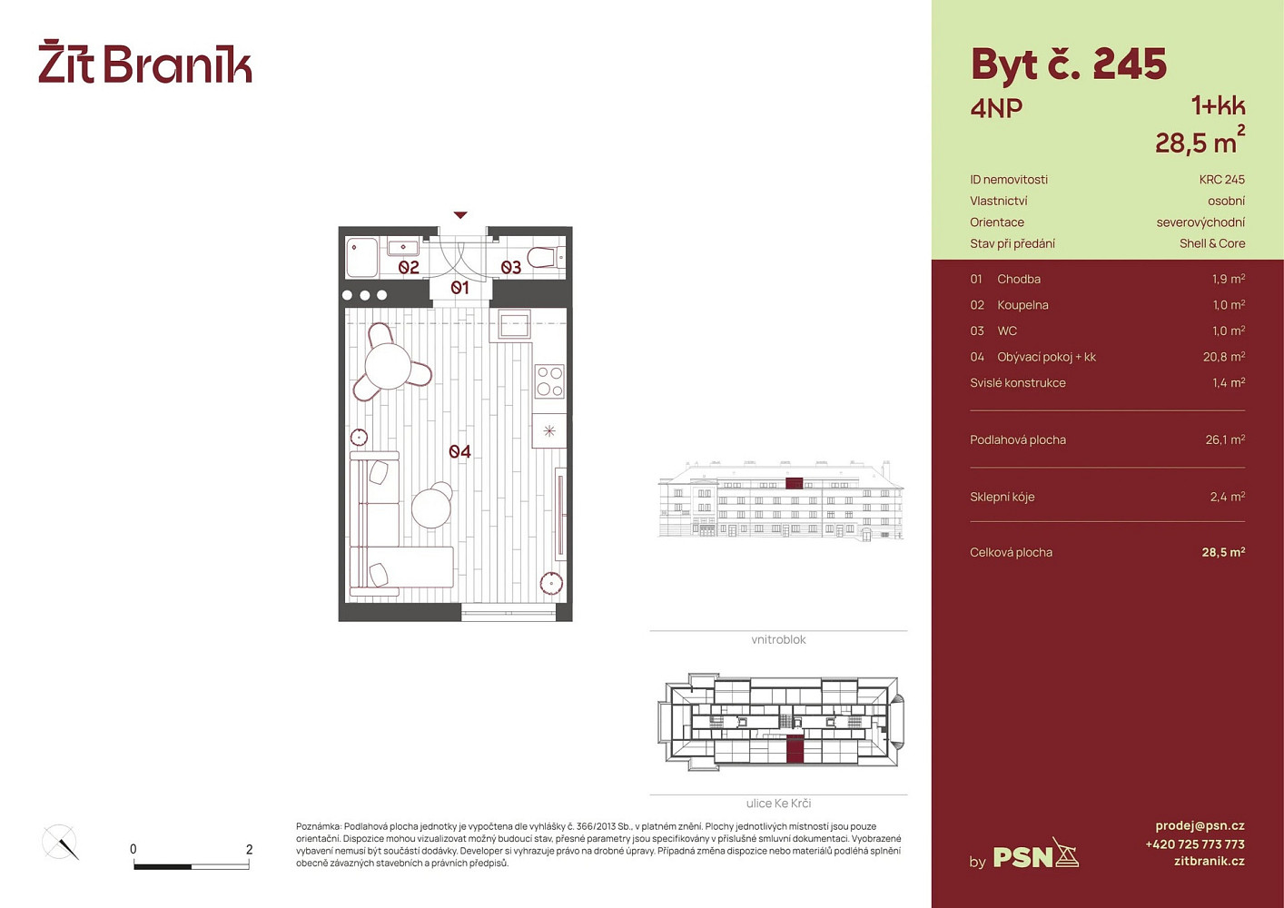 Prodej bytu 1+kk 25 m² – fotografie 2