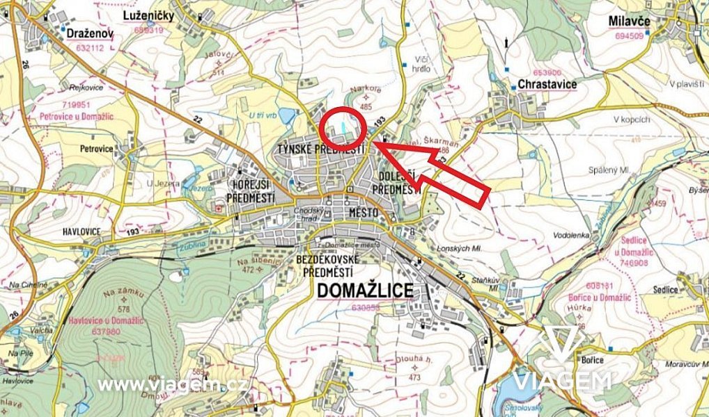 Prodej stavebního pozemku 250 m², Domažlice – náhled fotky 3