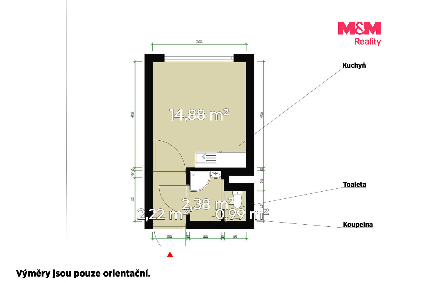 Prodej bytu 1+kk 20 m² – fotografie 3