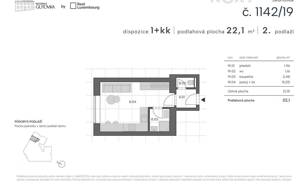 Prodej bytu 1+kk 22 m², Praha – náhled fotky 3