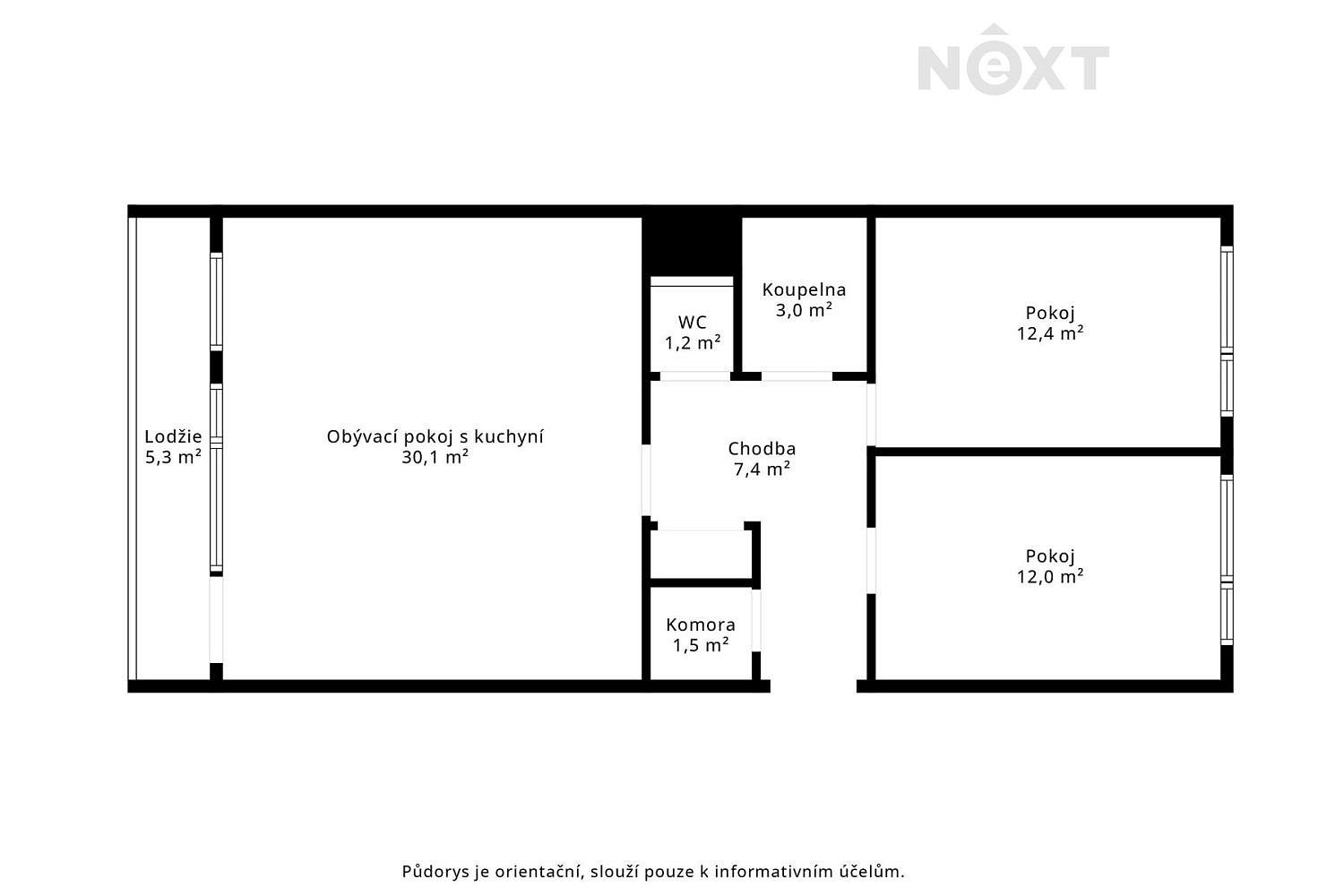Pronájem bytu 3+kk 73 m² — photo 3