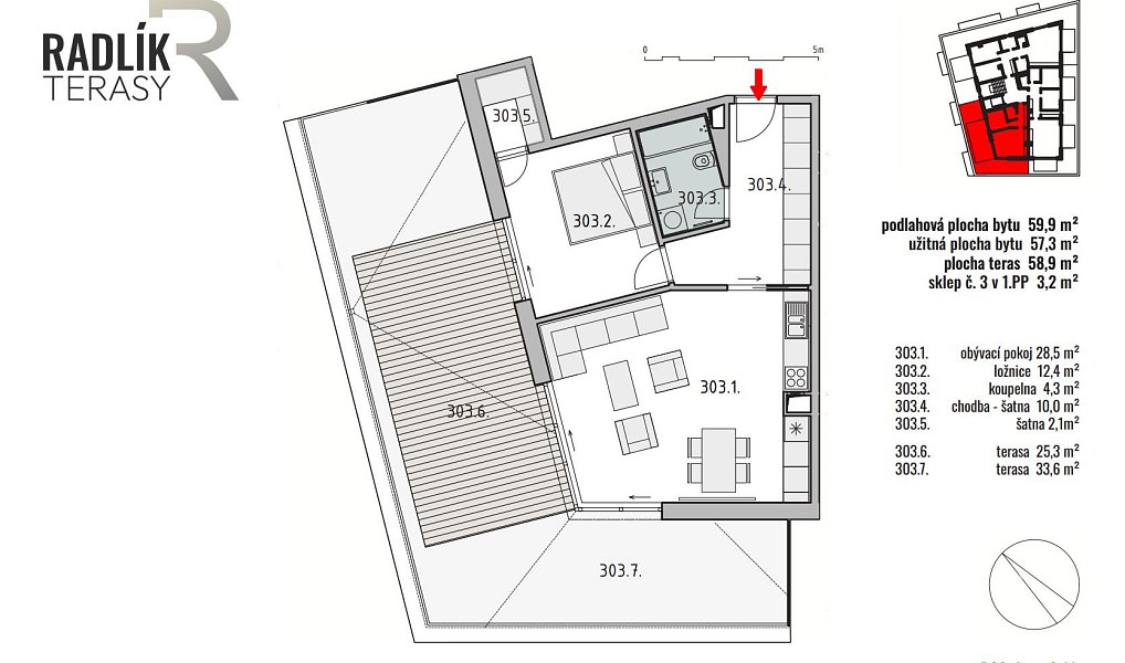 Prodej bytu 2+kk 57 m², Jílové u Prahy – náhled fotky 9