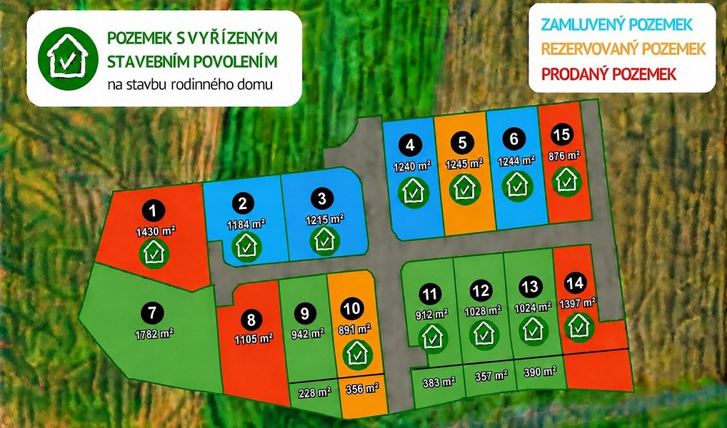 Prodej stavebního pozemku 1 105 m², Blatnice – fotka 1 z 21