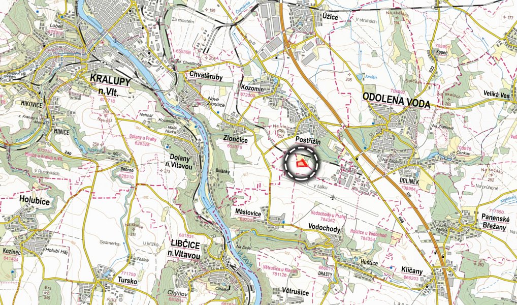 Prodej pole 26 087 m², Postřižín – náhled fotky 2