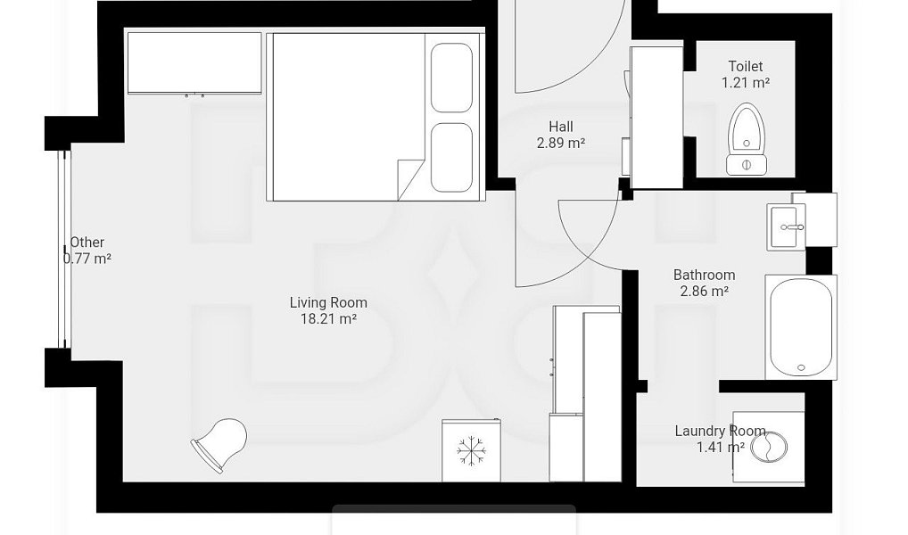 Pronájem bytu 1+kk 27 m², Praha – náhled fotky 14