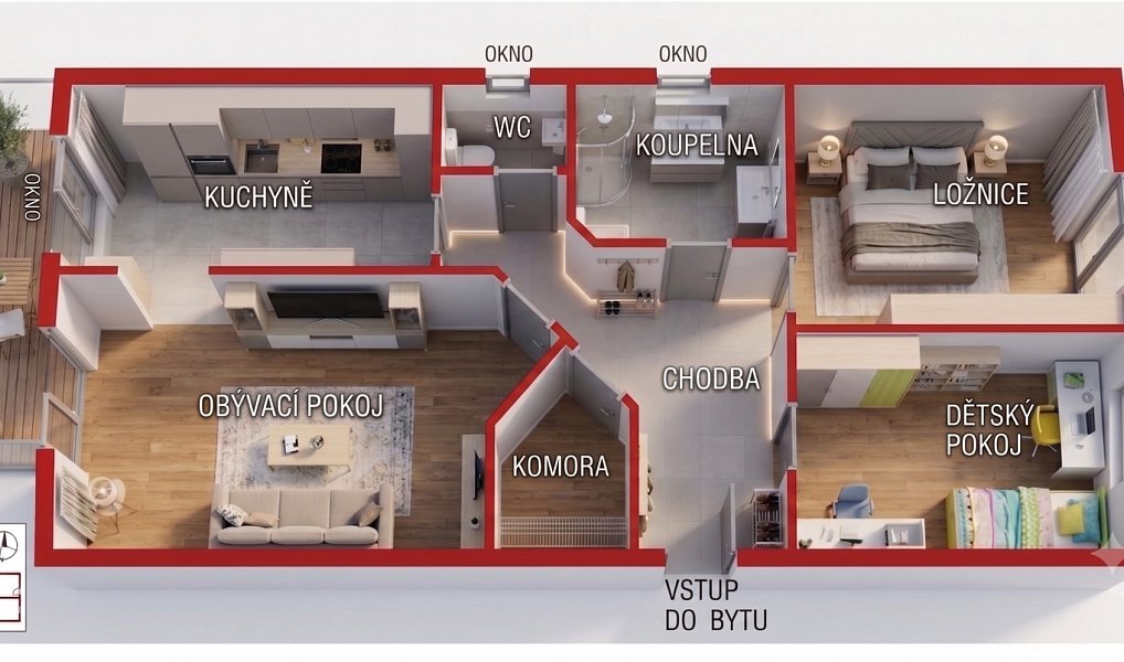 Prodej bytu 3+1 75 m², Kyjov – náhled fotky 19