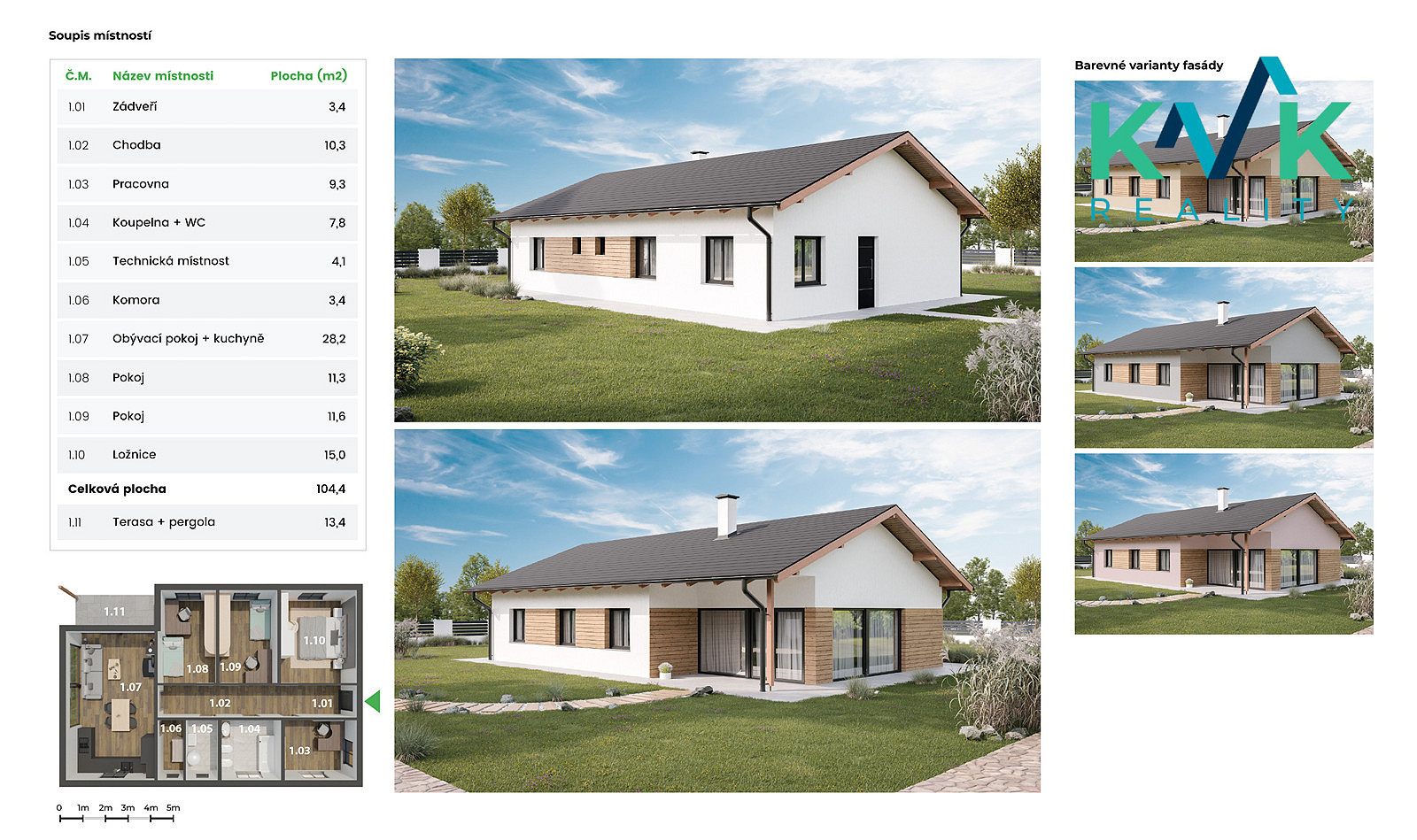 Prodej domu 104 m² s pozemkem 1 050 m²