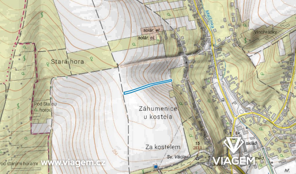 Prodej pole 1 249 m², Kostelec – náhled fotky 3