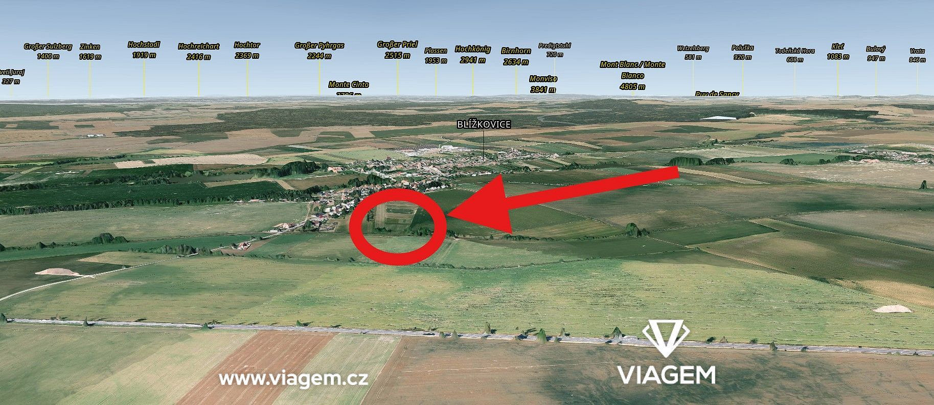 Prodej pole 3 961 m², Blížkovice
