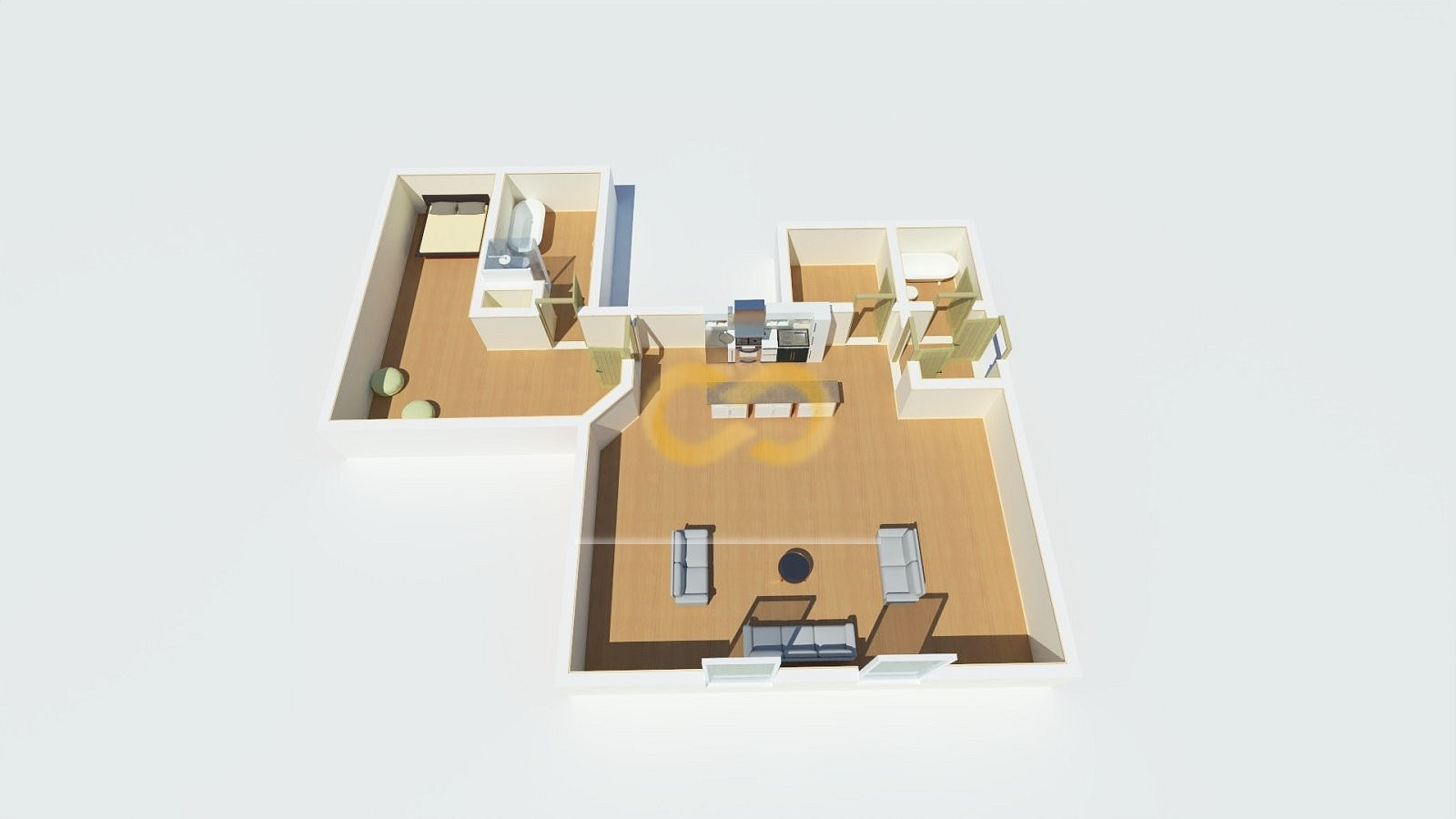 Pronájem bytu 2+kk 146 m² – fotografie 3