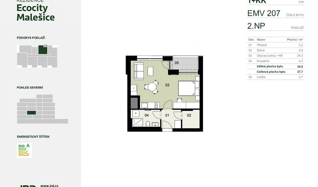 Prodej bytu 1+kk 38 m², Praha – náhled fotky 4