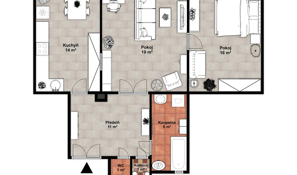 Prodej bytu 2+1 68 m², Praha – náhled fotky 2