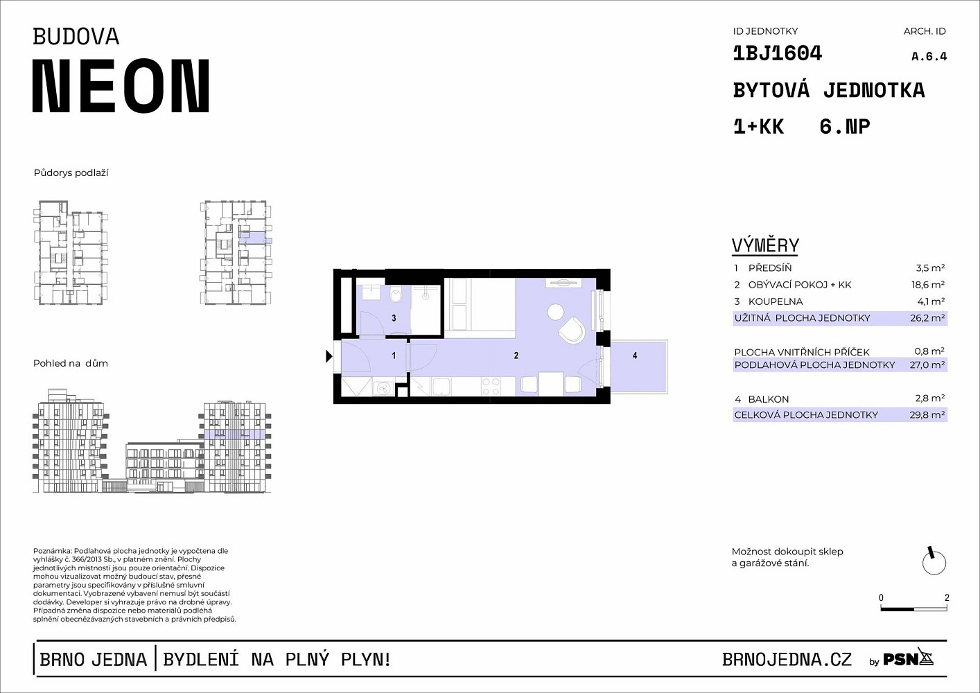 Prodej bytu 1+kk 26 m² – fotografie 2