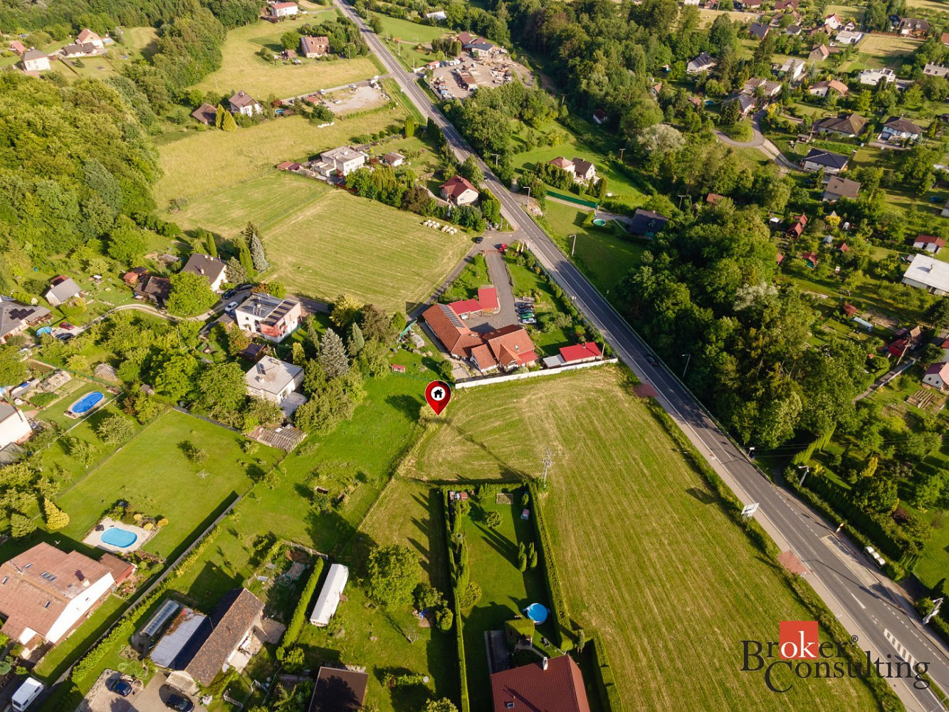 Prodej stavebního pozemku 1 886 m² – pohled 4