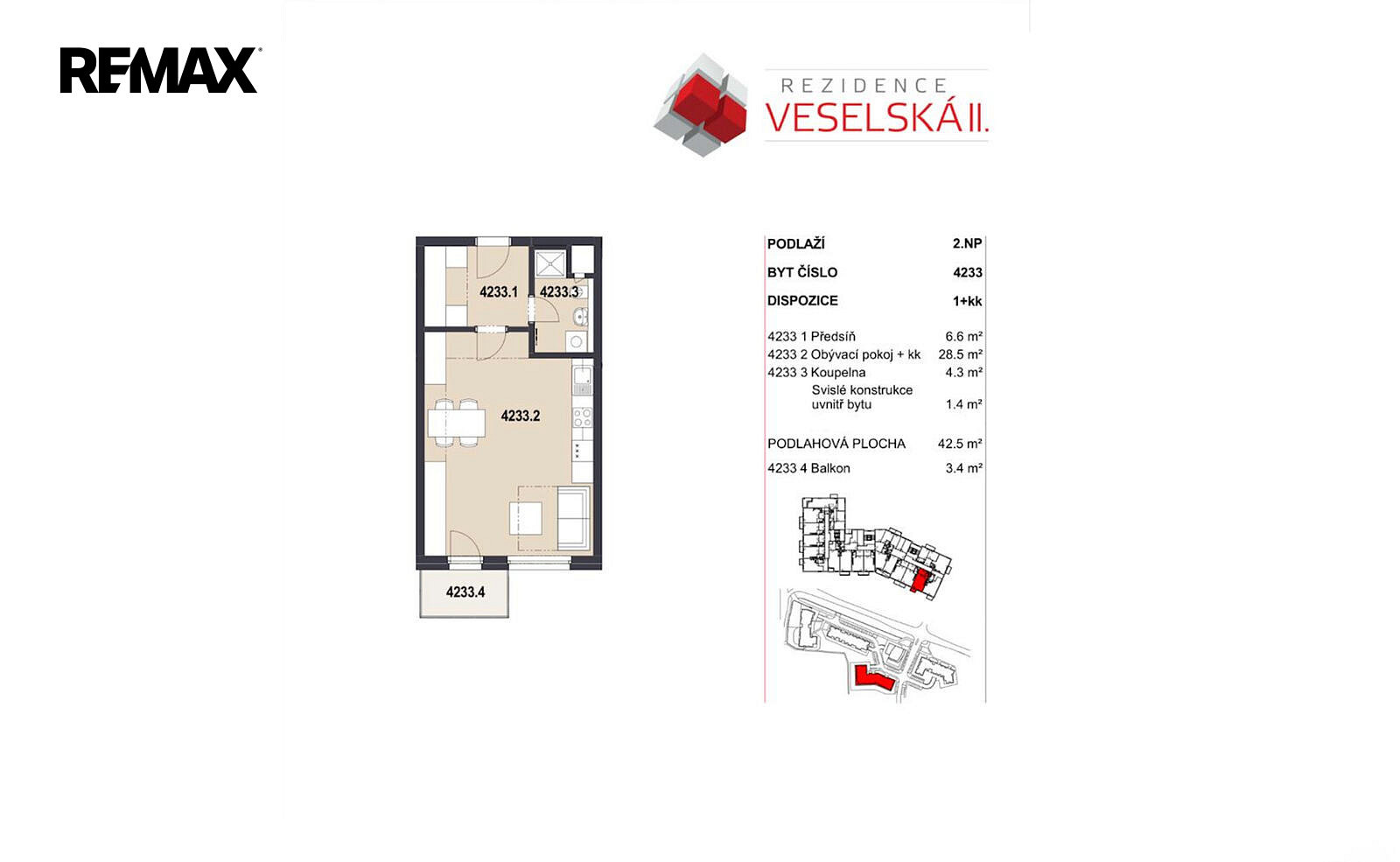 1+kk Apartment in Praha – pohled 4