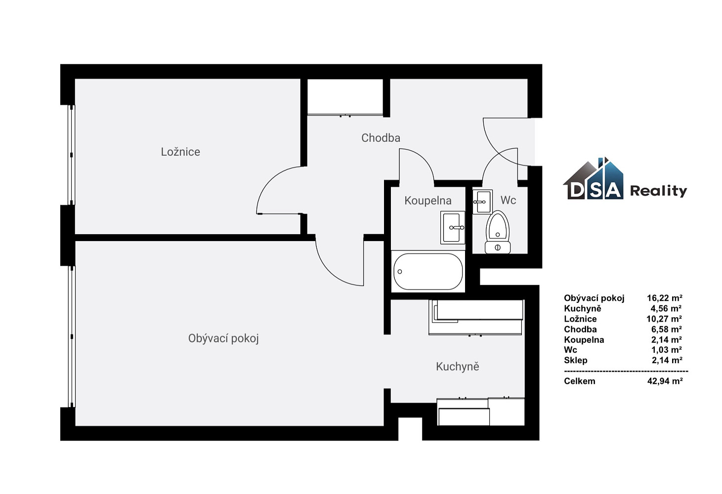 Prodej bytu 2+kk 41 m² – fotografie 4