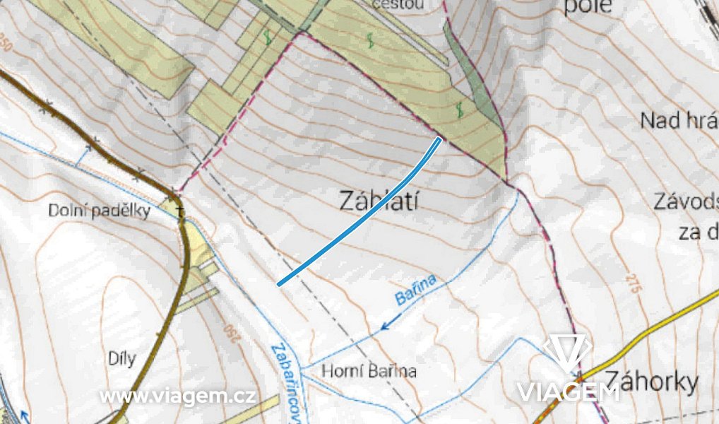 Prodej pole 2 418 m², Hrubá Vrbka – náhled fotky 3