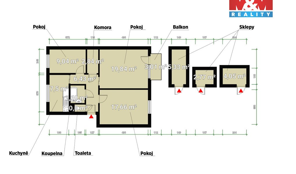 Prodej bytu 3+1 80 m², Chotěšov – náhled fotky 4