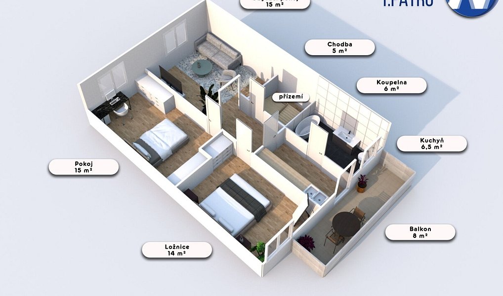 Prodej domu 139 m² s pozemkem 2 312 m², Nebahovy – náhled fotky 4