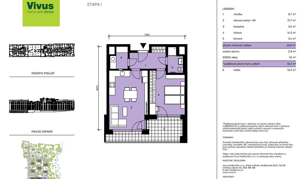 Prodej bytu 2+kk, 54 m², Praha
