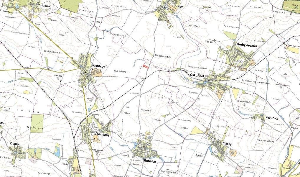 Prodej pole 4 388 m², Bobnice – náhled fotky 2