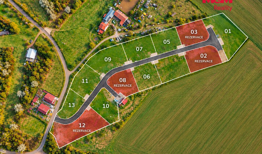 Prodej stavebního pozemku 1 032 m², Řehlovice – náhled fotky 3