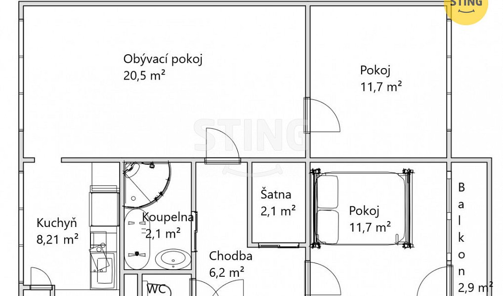 Prodej bytu 3+1 64 m², Zlín – náhled fotky 14
