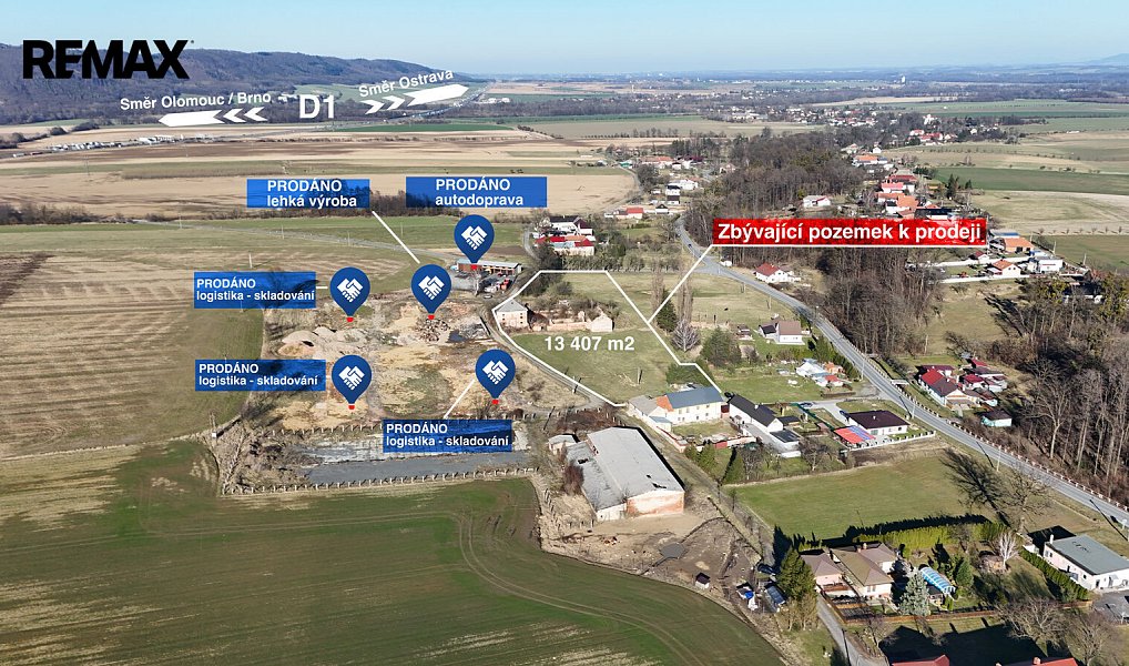 Prodej komerčního pozemku 13 407 m², Vražné – náhled fotky 4