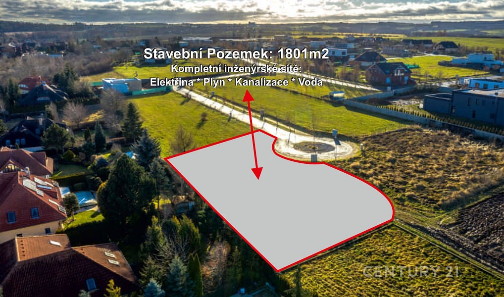 Prodej stavebního pozemku 1 801 m², Říčany – náhled fotky 2