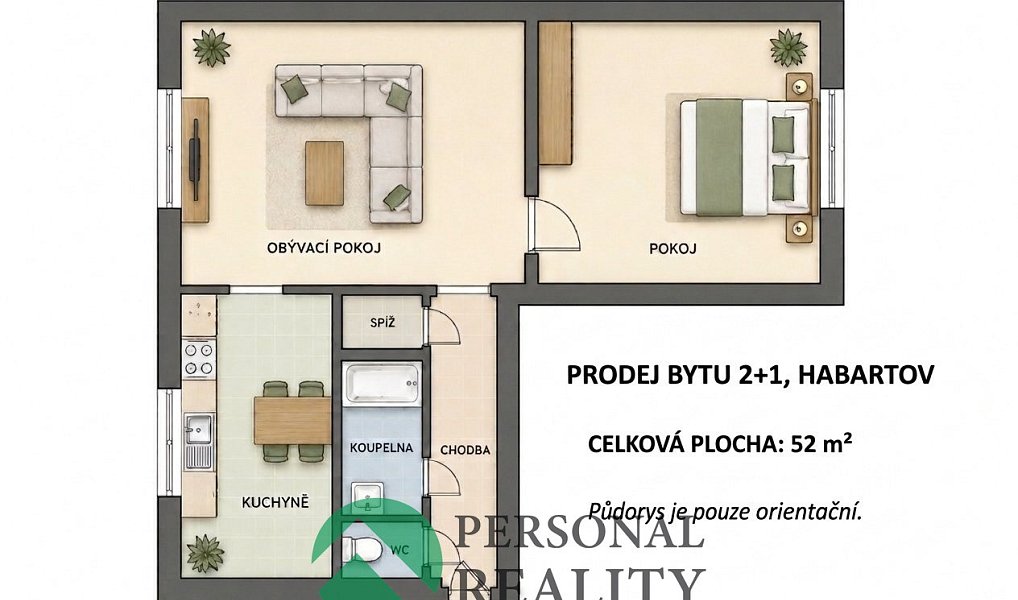 Prodej bytu 2+1 52 m², Habartov – náhled fotky 4