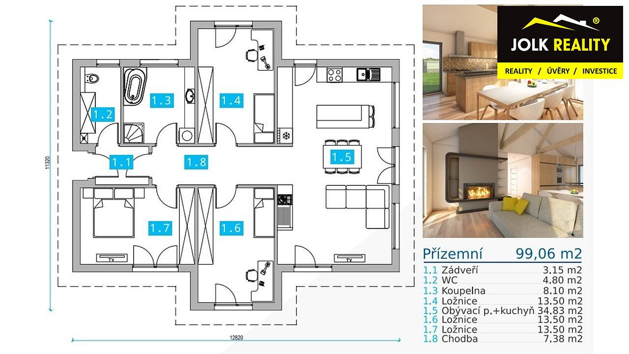 Prodej domu 99 m² s pozemkem 1 m² – fotografie 2